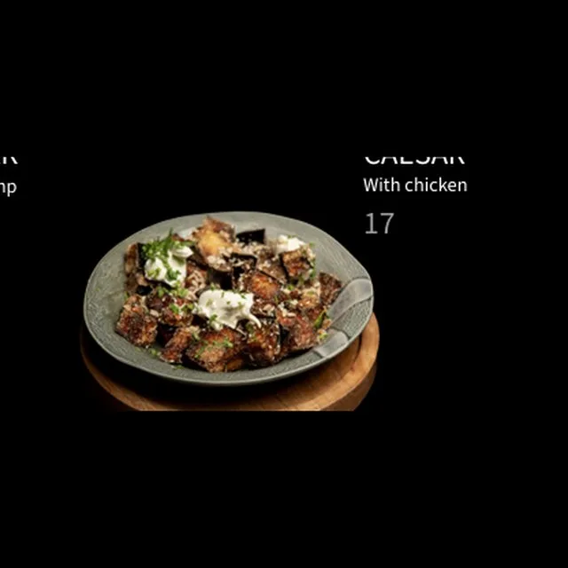 Salad with Crispy Eggplant